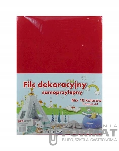 Filc dekoracyjny mix kolorów a4 20x30cm a"10 1