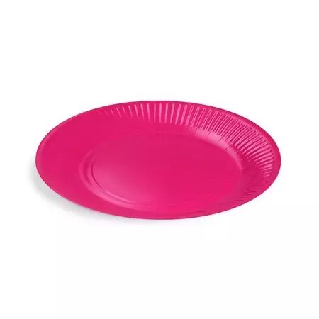 Talerz papierowy okrągły, fuksja, śr.23 cm, 10 szt 1