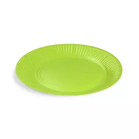Talerz papierowy okrągły, zielony, śr.23 cm, 10szt 1