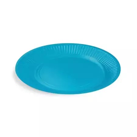 Talerz papierowy okrągły, niebieski, śr.23 cm, 10s 1