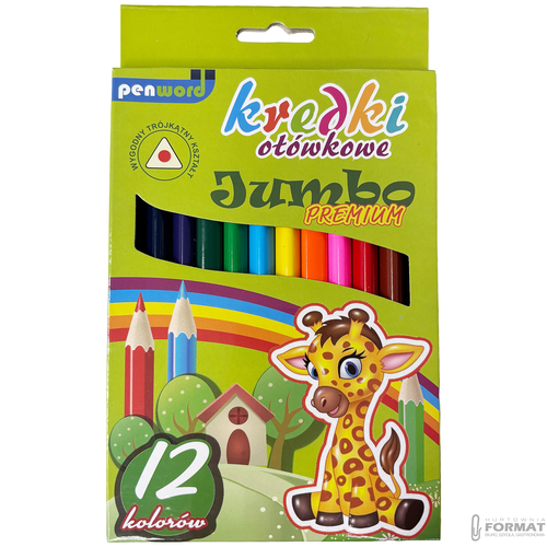 KREDKI OŁÓWKOWE 922122-12 JUMBO TRÓJKĄTNE PREMIUM 1