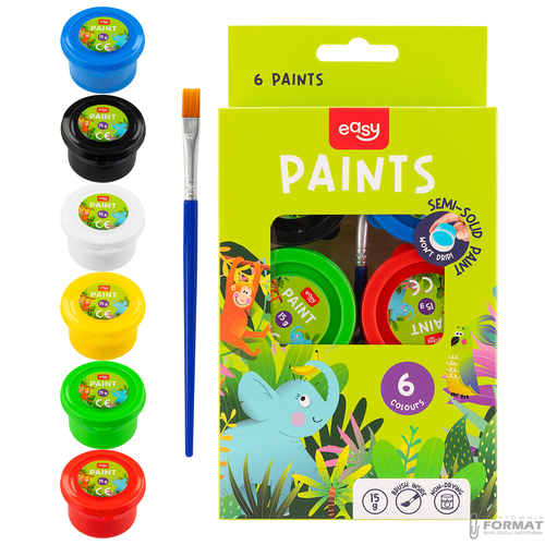 Farby plakatowe 15g x 6 kolorów EASY 1