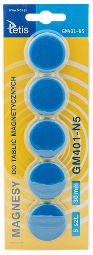 Magnesy do tablic niebieskie 30mm/5 GM401-N5 TETIS 1