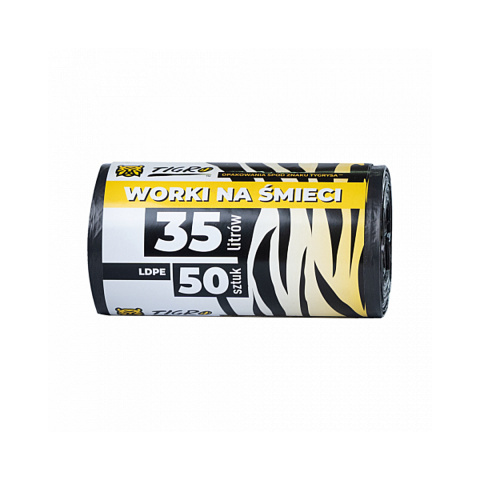 WORKI NA ŚMIECI LDPE 35L A50 CZARNE 1