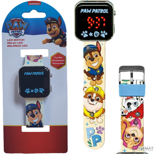 ZEGAREK CYFROWY LED NA RĘKĘ DLA DZIECI PSI PATROL PAW PATROL KIDS EUROSWAN 1