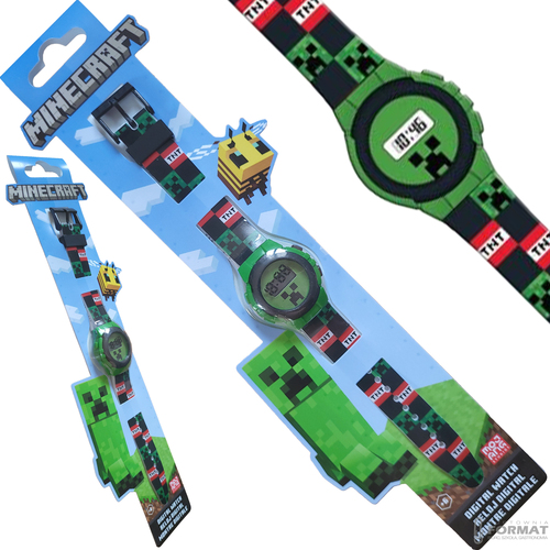 ZEGAREK CYFROWY DLA DZIECI MINECRAFT KE02 ECO KIDS EUROSWAN 1