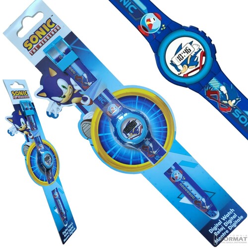 ZEGAREK CYFROWY DLA DZIECI SONIC THE HEDGEHOG KE02 ECO KIDS EUROSWAN 1