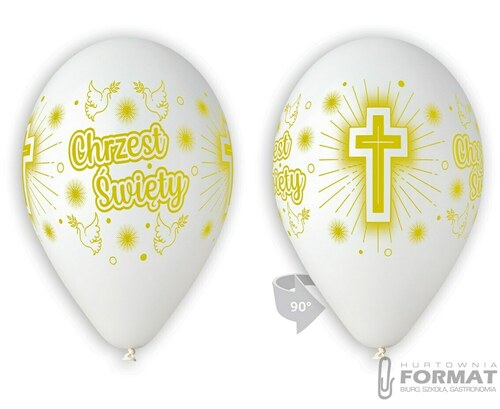 Balony Premium "Chrzest Święty" 12" 5 szt. 1