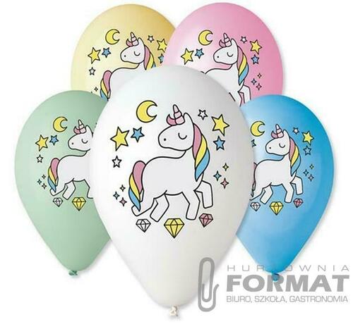 Balony Premium "Jednorożec - magiczna noc" 5 szt. 1