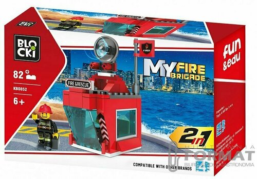 Blocki MyFireBrigade Baza Straży Pożarnej 2w1 82 e 1