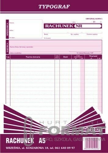 RACHUNEK A5 PION 01029 1