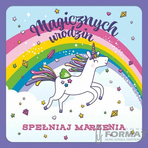 Karnet KW Unicorn tęcza 1