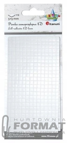 KWADRATY DWUSTRONNIE KLEJĄCE 5X5MM 2 ARKUSZE 1