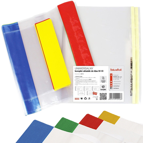 UNIWERSALNY KOMPLET OKŁADEK BIURFOL DO KLAS 4-6 FORMATY E7/S5/Z5/S4/A5 1