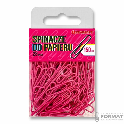 PENMATE Spinacze metalowe różowe 28mm a150 1