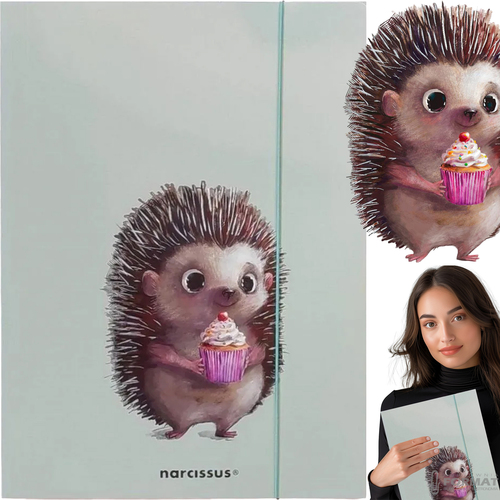 TECZKA PAPIEROWA NARCISSUS A4 Z GUMKĄ WERSJA FUN JEŻ 1