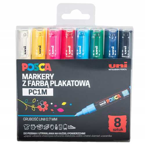 Zestaw markerów Posca PC-1M - Uni - 8 kolorów 1