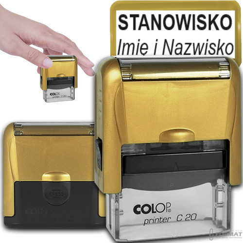 PIECZĄTKA COLOP C20 DO 4 LINII FIRMOWA IMIENNA BIUROWA PROJEKT + GUMKA 1
