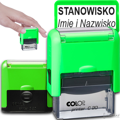 PIECZĄTKA COLOP C20 DO 4 LINII FIRMOWA IMIENNA BIUROWA PROJEKT + GUMKA 1