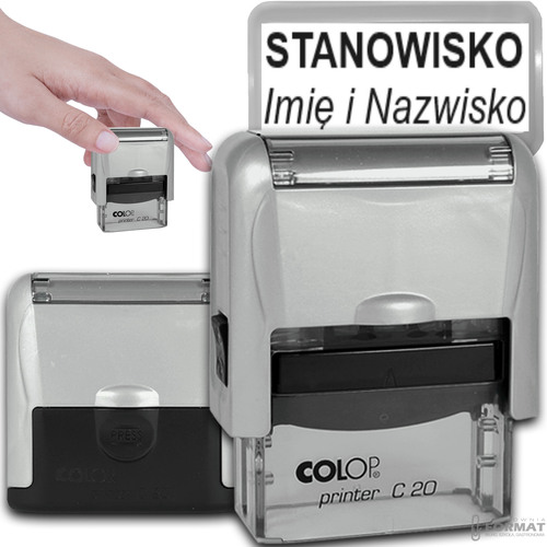 PIECZĄTKA COLOP C20 DO 4 LINII FIRMOWA IMIENNA BIUROWA PROJEKT + GUMKA 1