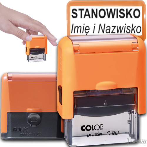 PIECZĄTKA COLOP C20 DO 4 LINII FIRMOWA IMIENNA BIUROWA PROJEKT + GUMKA 1