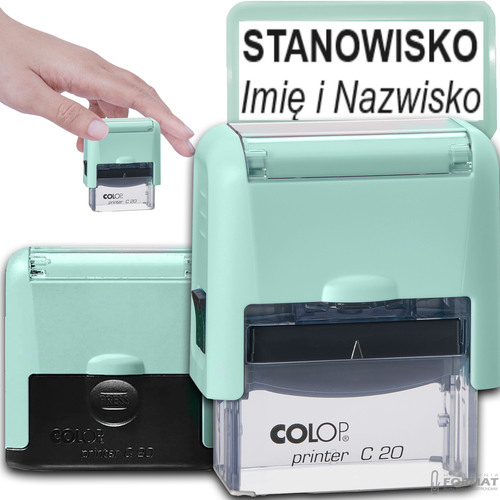 PIECZĄTKA COLOP C20 DO 4 LINII FIRMOWA IMIENNA BIUROWA PROJEKT + GUMKA 1