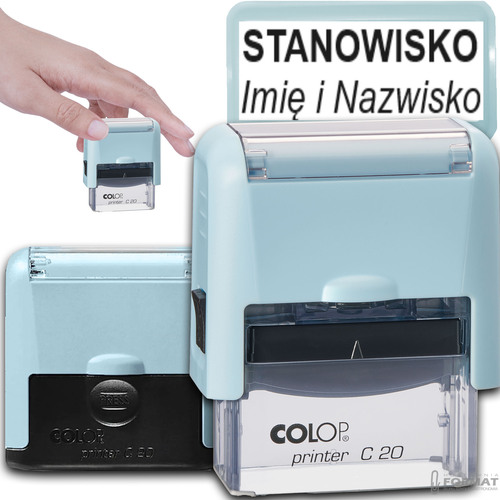 PIECZĄTKA COLOP C20 DO 4 LINII FIRMOWA IMIENNA BIUROWA PROJEKT + GUMKA 1