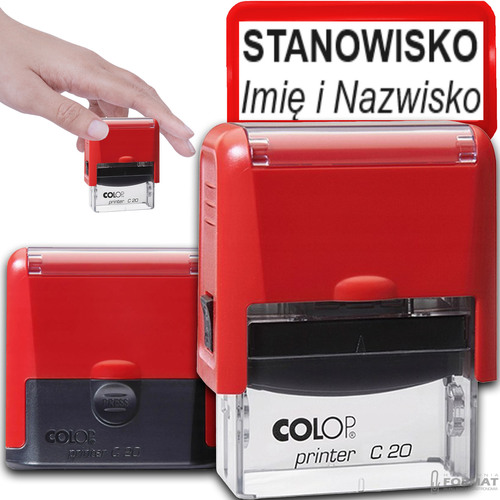 PIECZĄTKA COLOP C20 DO 4 LINII FIRMOWA IMIENNA BIUROWA PROJEKT + GUMKA 1