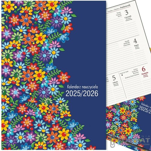 KALENDARZ NAUCZYCIELA 2025/2026 A5 TYGODNIOWY KSIĄŻKOWY TERMINARZ NOTATNIK 1