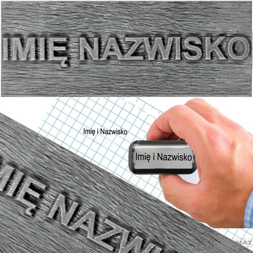 GUMKA DO PIECZĄTKI PIECZĄTEK DO 1 LINII Z TEKSTEM DO AUTOMATU 28x10mm 1
