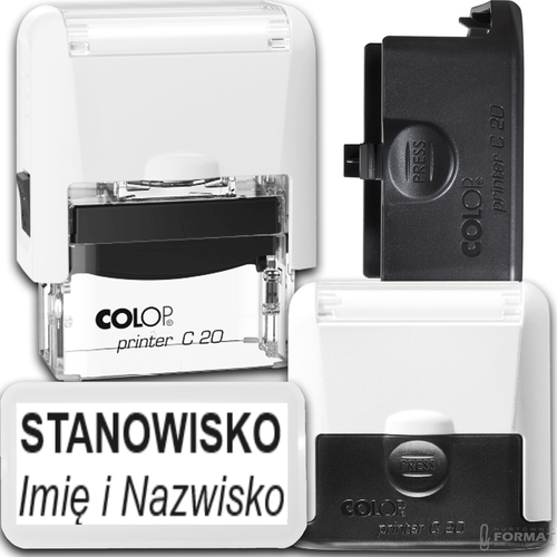 COLOP C20 Pieczątka do 4 wersów FIRMOWA LEKARSKA IMIENNA BIUROWA - kolory 1