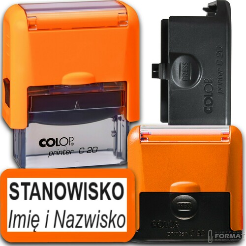 COLOP C20 Pieczątka do 4 wersów FIRMOWA LEKARSKA IMIENNA BIUROWA - kolory 1