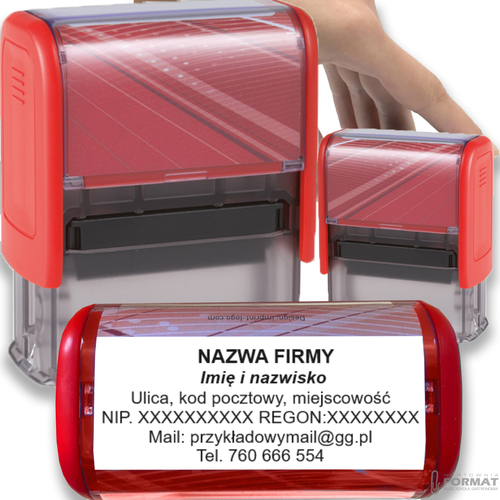 PIECZĄTKA TRODAT 8913 DO 8 LINII FIRMOWA IMIENNA BIUROWA PROJEKT + GUMKA 1