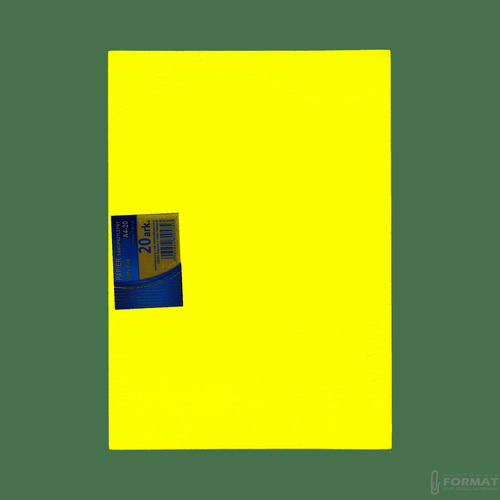 Kreska Papier samoprzylepny Żółty fluo A4 20 ark. 1