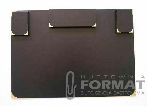 Podkład na biurko Warta z wyposażeniem czarny płyta piśniowa pokryta okleiną PVC [mm:] 700x500 (1824-910-012) 1