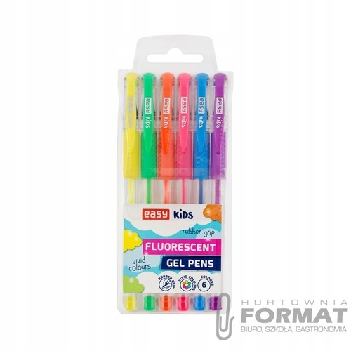 Żelopisy fluorescencyjne Easy 6 szt. 1