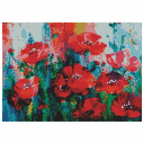 Zestaw kreatywny Flamingo Diamentowa mozaika 30x40cm Maki (TBS01884-2) 1