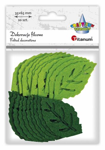 Ozdoba filcowa Titanum Craft-Fun Series Liście ażurowe (3630) 1