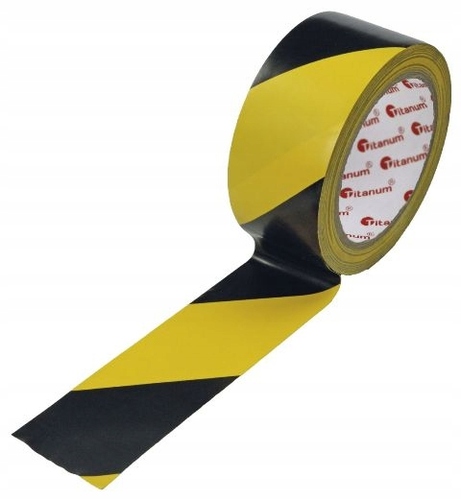 Taśma ostrzegawcza czarno-żółta 48mm 20m 445244 1