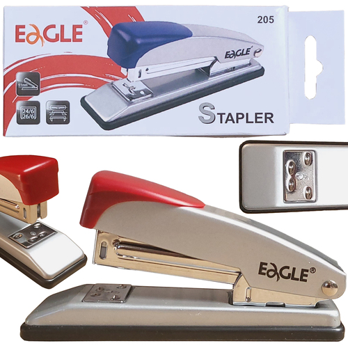 CZERWONY METALOWY SOLIDNY ZSZYWACZ 24/6 26/6 EAGLE 205 DO 20 KARTEK 1