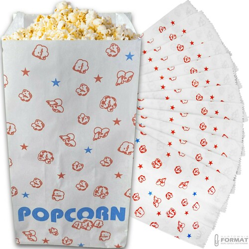 TOREBKI DUŻE OPAKOWANIA NA POPCORN PRZEKĄSKI 200x100x60mm 200szt 1