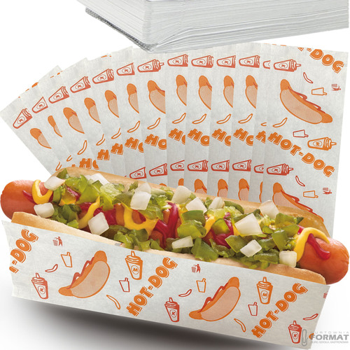 OPAKOWANIE PAPIEROWE Hot-Dog koperta torba 200szt 20x7cm 1