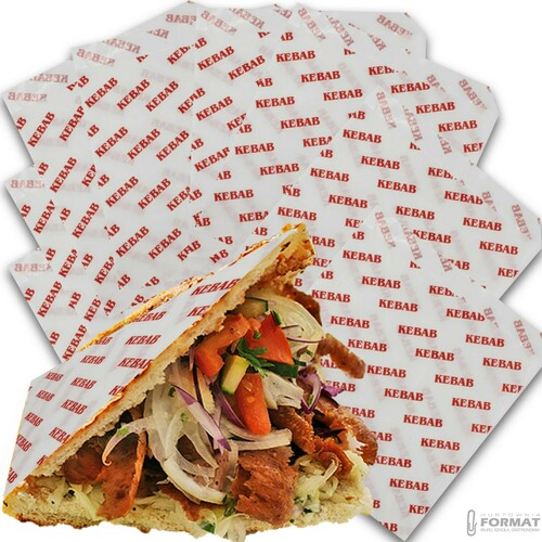 KOPERTA FOLIOWANA OPAKOWANIE PAPIEROWE DO KEBAB DUŻA 19x17cm 200szt 1
