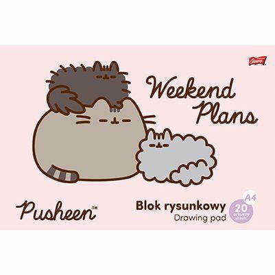 Blok rysunkowy Unipap Pusheen A4 biały 20k 1