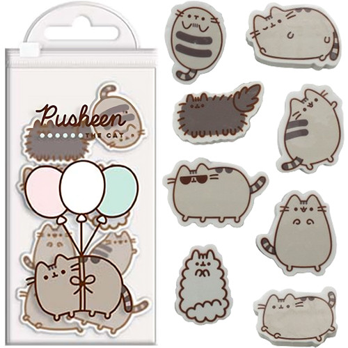 ZESTAW 8 GUMEK DO ŚCIERANIA W ETUI KOTEK PUSHEEN ST.MAJEWSKI 1