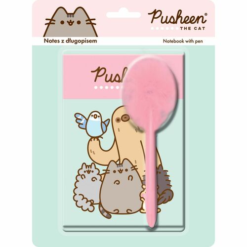 Notes z długopisem 40 kartek 18x12.5 kotek pusheen 1