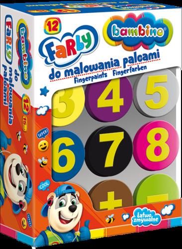 Bambino Farby do malowania palcami 12 kolorów 1