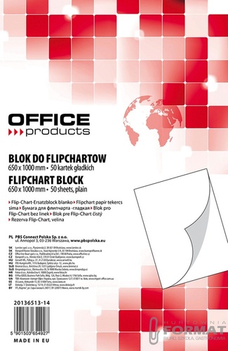BLOK DO FLIPCHARTU 65/100 50K GŁADKI 1