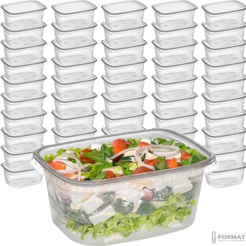 POJEMNIKI PROSTOKĄTNE DO ŻYWNOŚCI 300ml 100szt 1