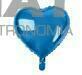 Balon foliowy Serce, niebieskie, 18" 1